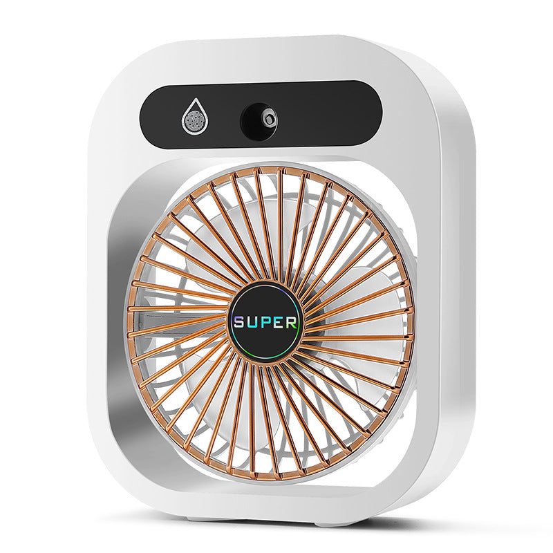 NNEDSZ Portable USB Rechargeable Misting Fan - Compact Personal Fan with Cooling Spray - White Colors-0
