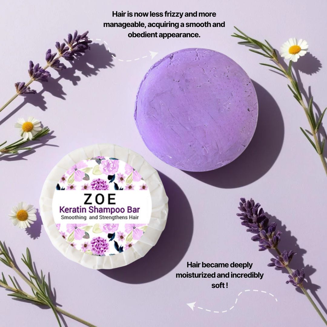 Zoe Keratin Shampoo Bar | Smoothing and Strengthens Hair-2