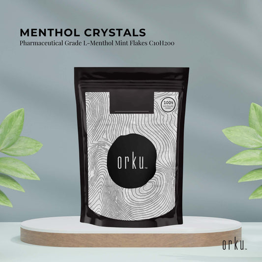 Orku 1Kg Menthol Crystals - USP Grade L-Menthol Mint Flakes C10H200-1